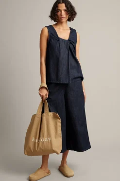Pull-on-jeans i culotte-modell
