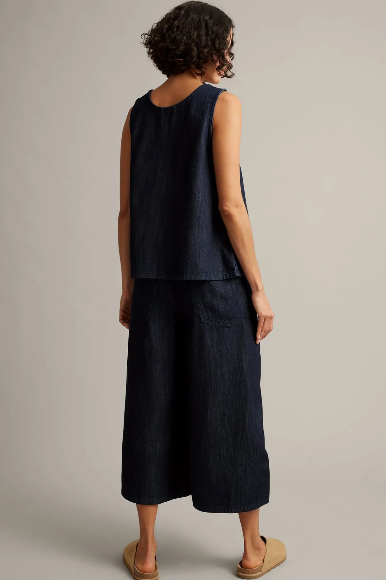 Pull-on-jeans i culotte-modell