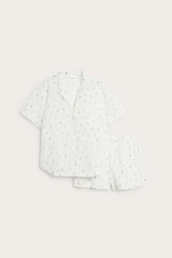 Pyjamasett i strukturmønster