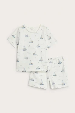 Pyjamasett med seilbåter