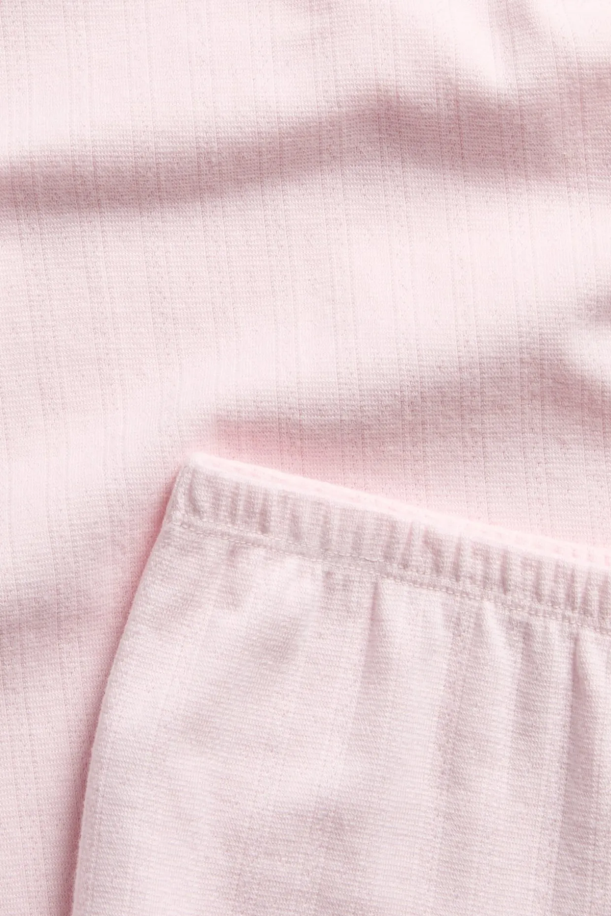 Pyjamas i bomull med pointelle-mønster