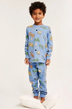 Pyjamas med anleggsmaskiner