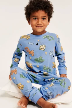 Pyjamas med anleggsmaskiner