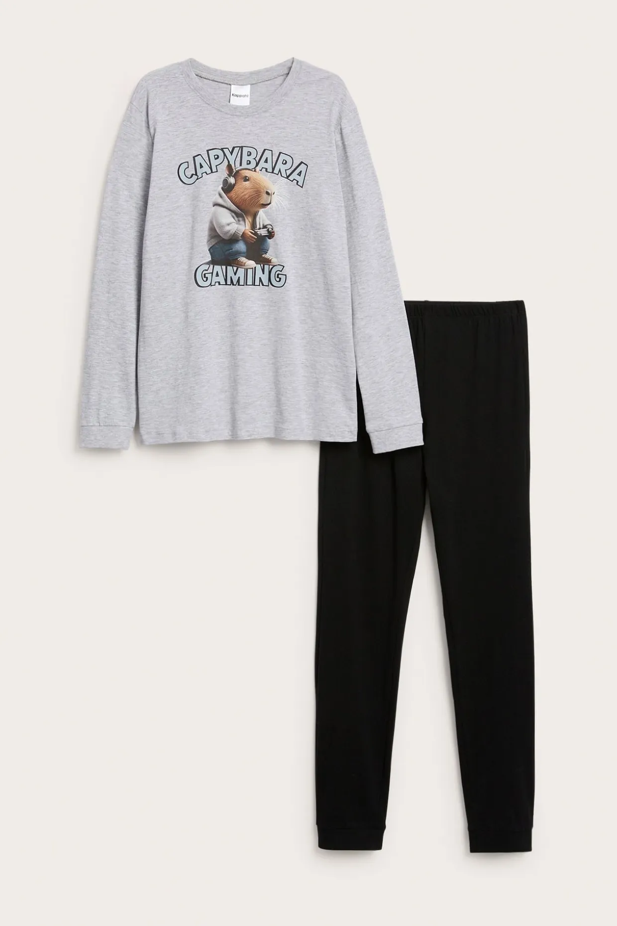 Pyjamas med lange ermer og spillmotiv