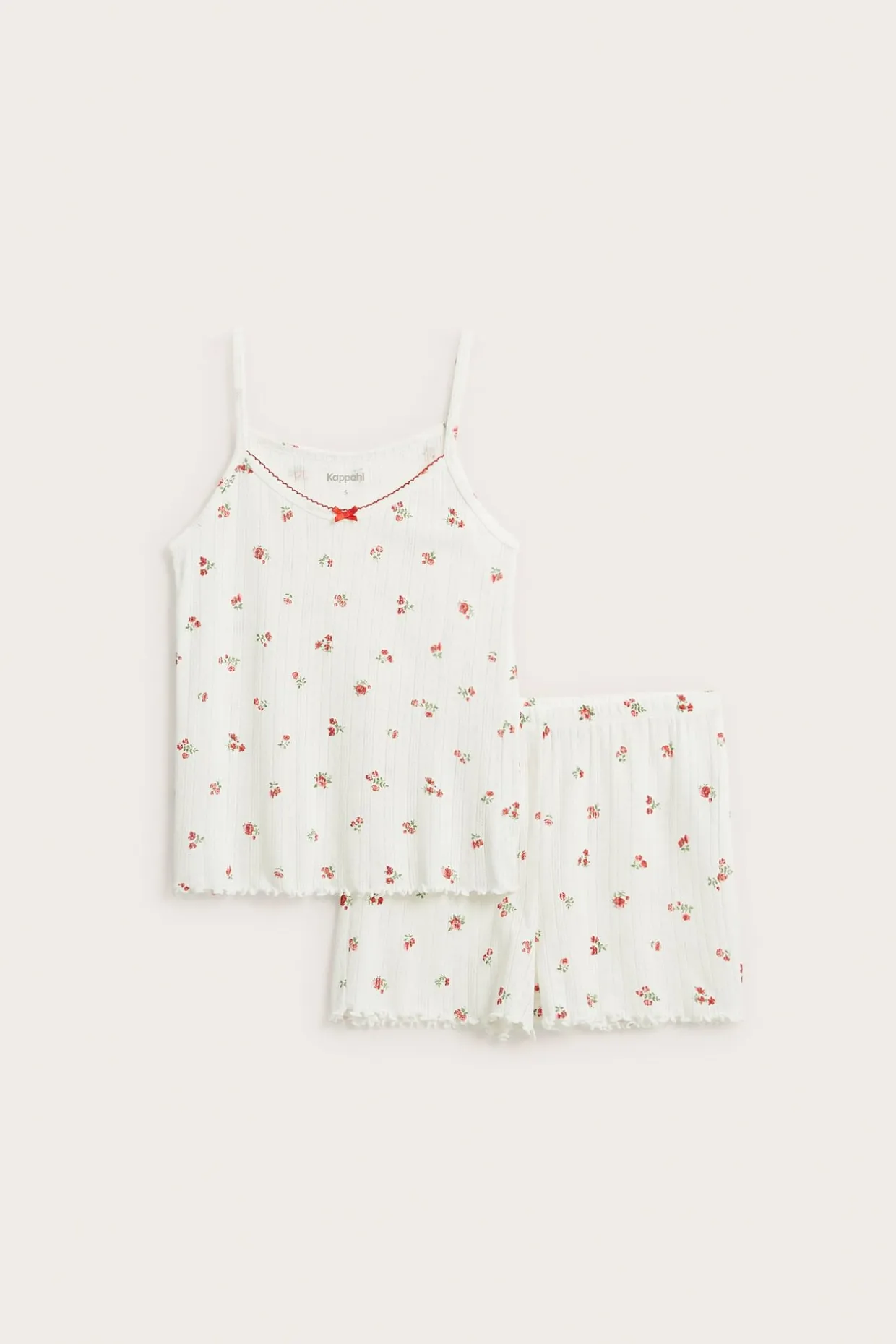 Pyjamassett med pointelle-mønster