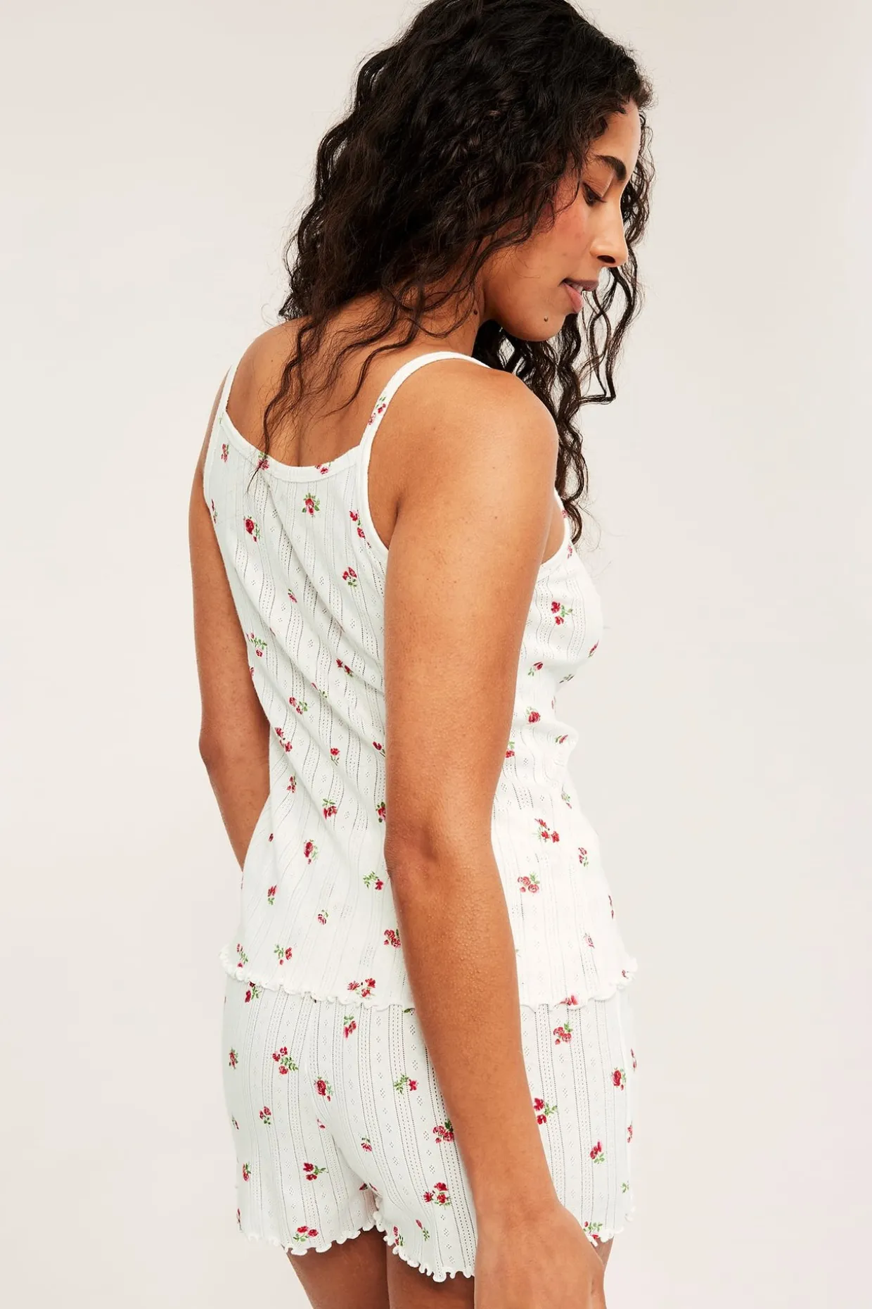 Pyjamassett med pointelle-mønster