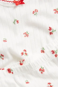 Pyjamassett med pointelle-mønster