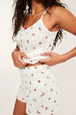 Pyjamassett med pointelle-mønster