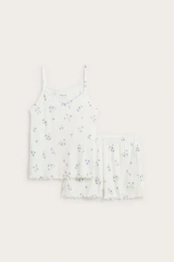 Pyjamassett med pointelle-mønster
