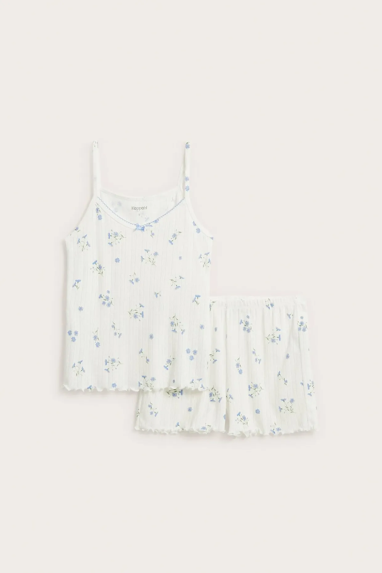 Pyjamassett med pointelle-mønster