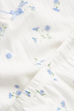 Pyjamassett med pointelle-mønster