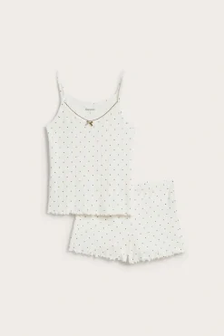 Pyjamassett med pointelle-mønster