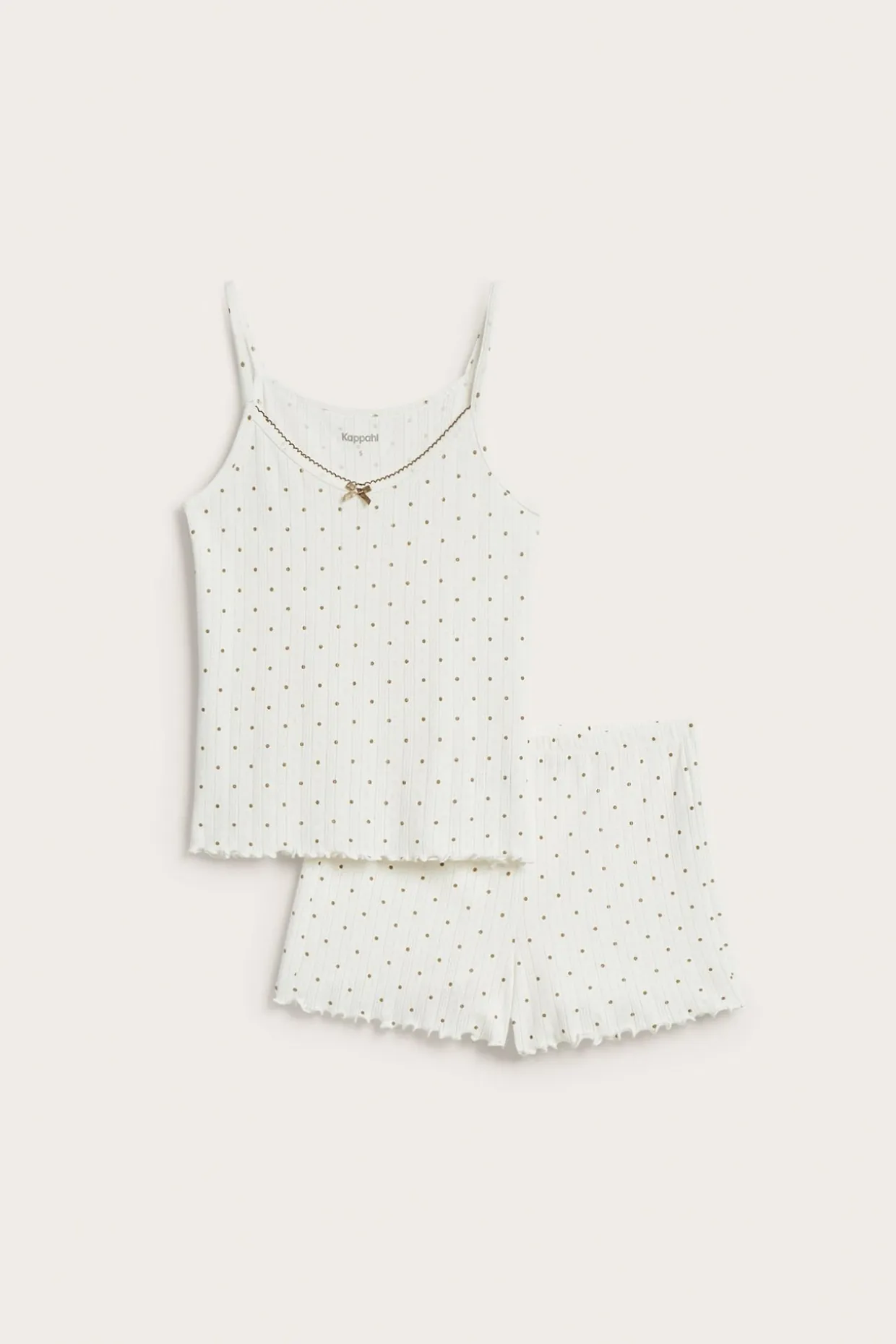Pyjamassett med pointelle-mønster