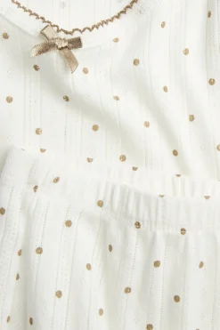 Pyjamassett med pointelle-mønster