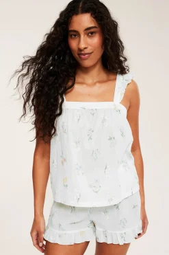 Pyjamassett med volangdetaljer