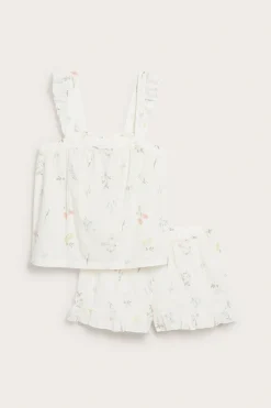 Pyjamassett med volangdetaljer