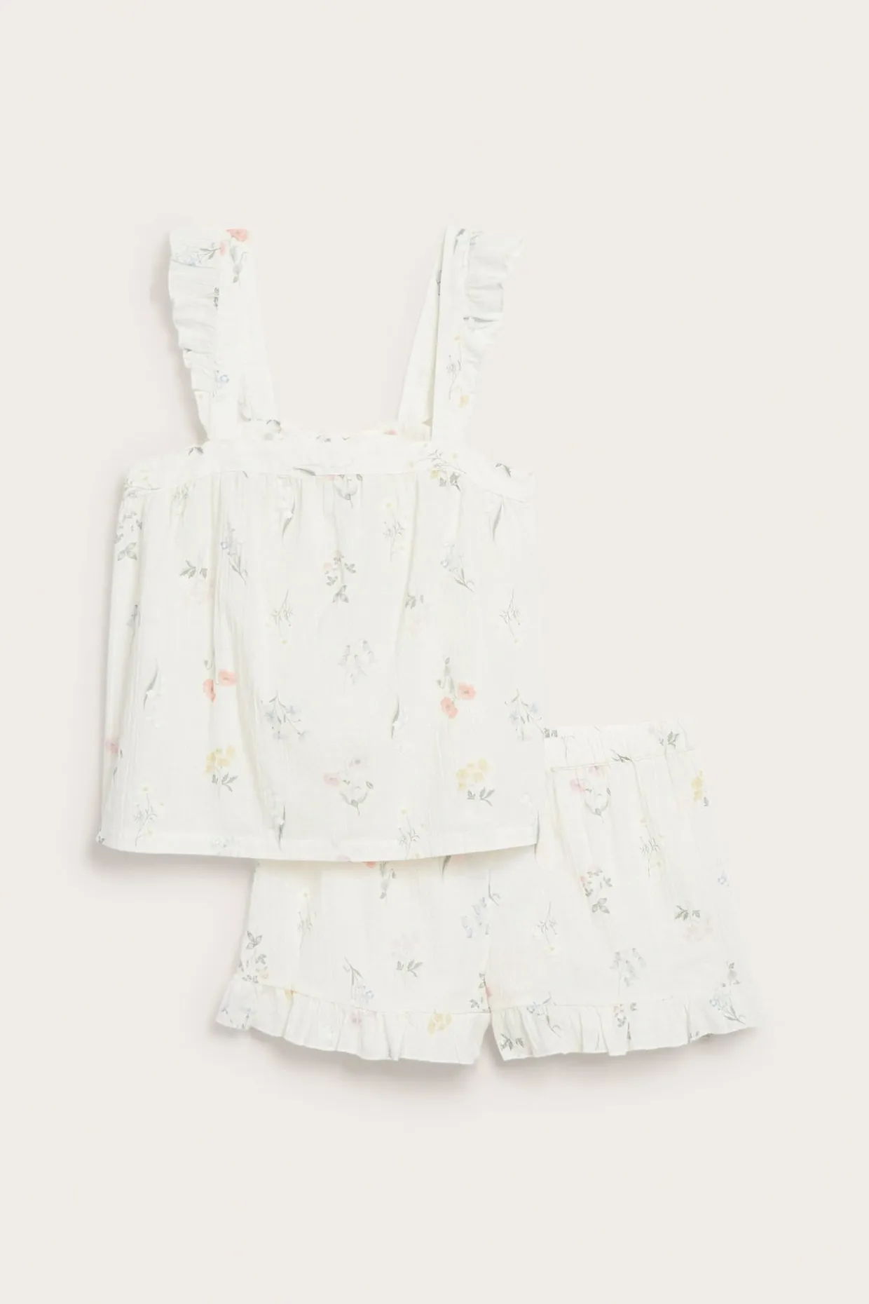 Pyjamassett med volangdetaljer