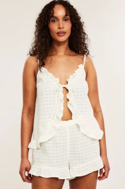 Pyjamassett med volangdetaljer