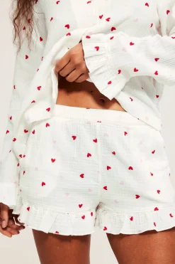Pyjamasshorts i musselin