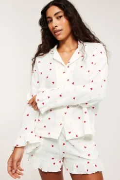 Pyjamasskjorte i musselin