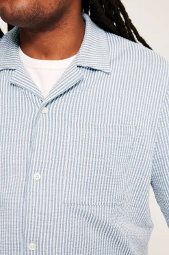 Pyjamas skjorte i seersucker