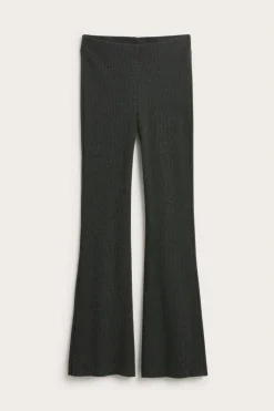 Ribbede bootcut-bukser
