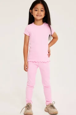 Ribbede leggings