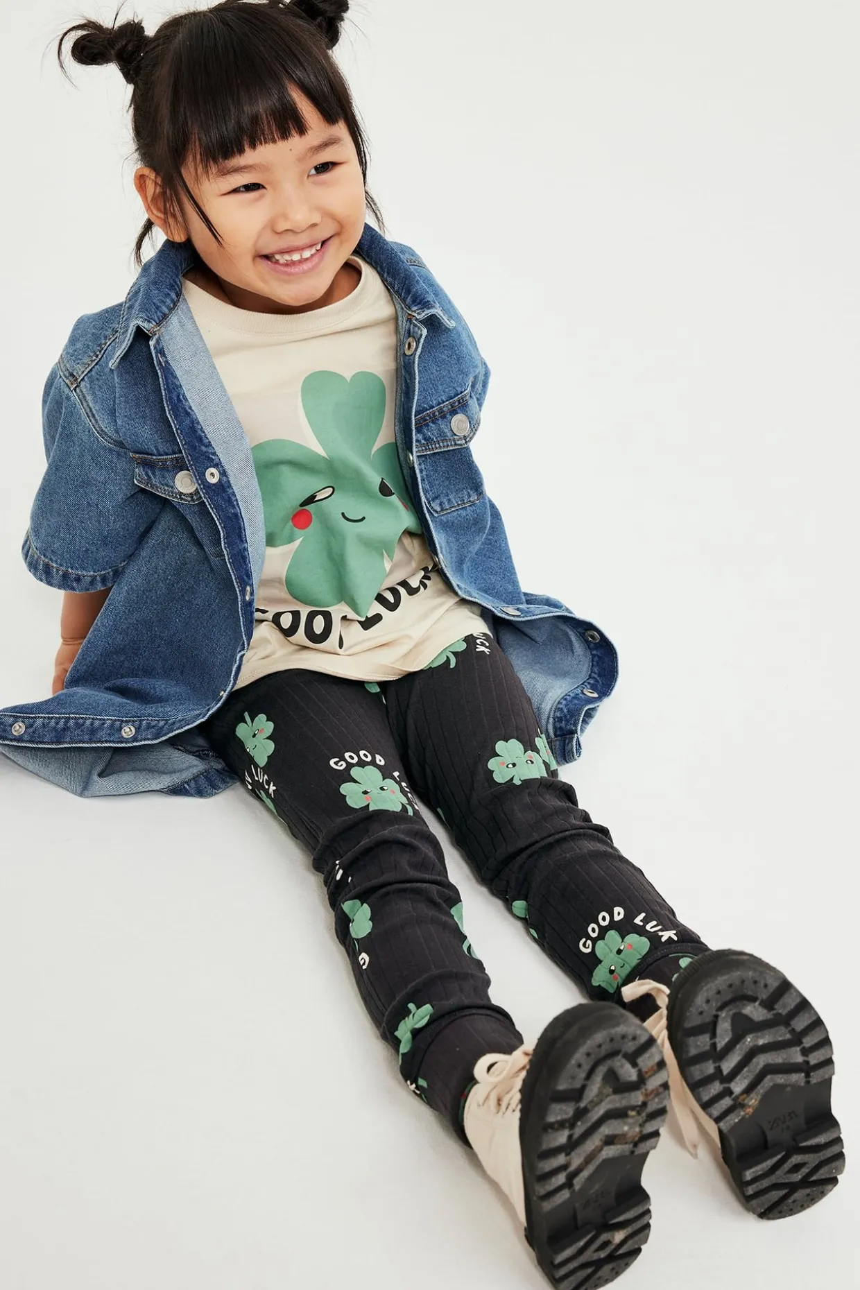 Ribbede leggings
