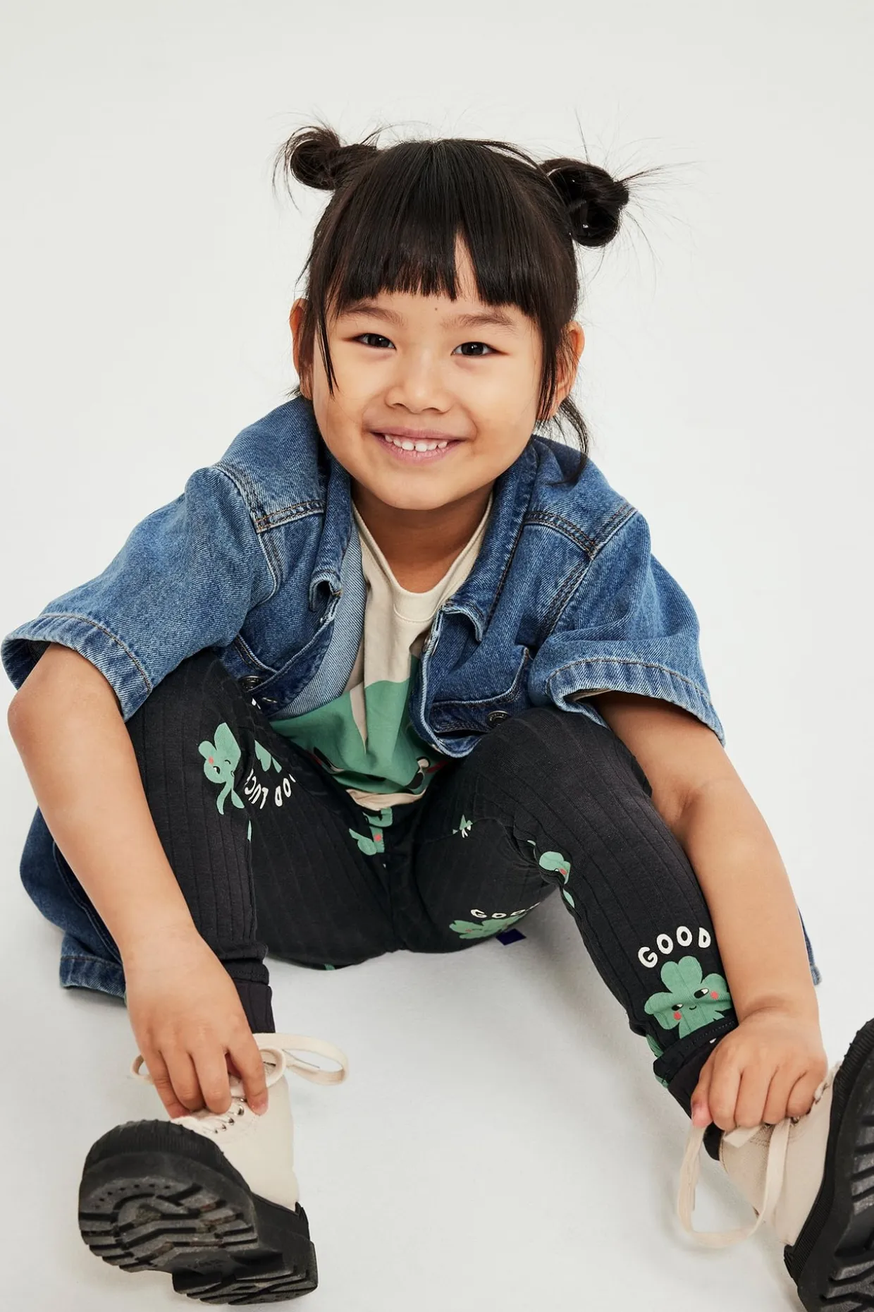 Ribbede leggings