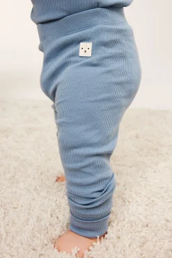Ribbede leggings med justerbar lengde