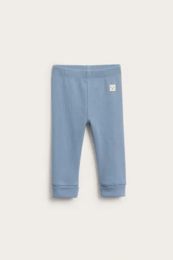 Ribbede leggings med justerbar lengde