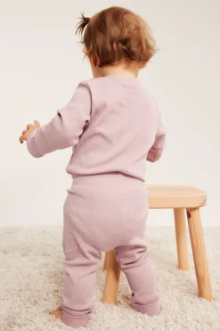 Ribbede leggings med justerbar lengde