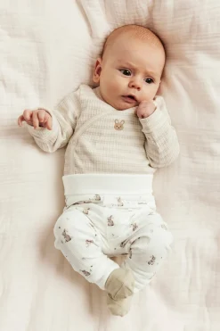 Ribbede leggings med kaniner