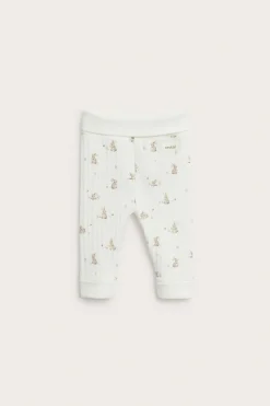 Ribbede leggings med kaniner