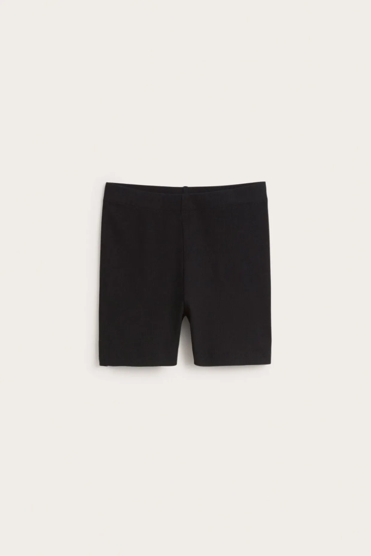 Ribbestrikkede sykkelshorts