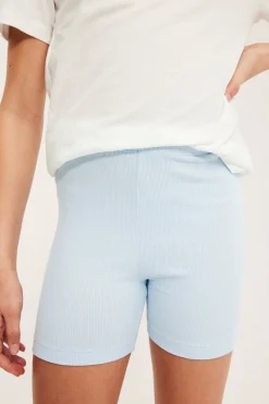 Ribbestrikkede sykkelshorts