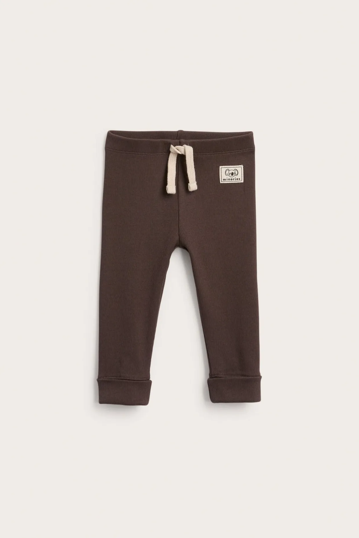 Ribbestrikket babyleggings