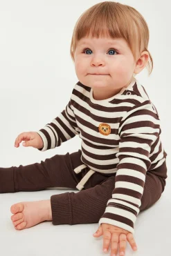 Ribbestrikket babyleggings
