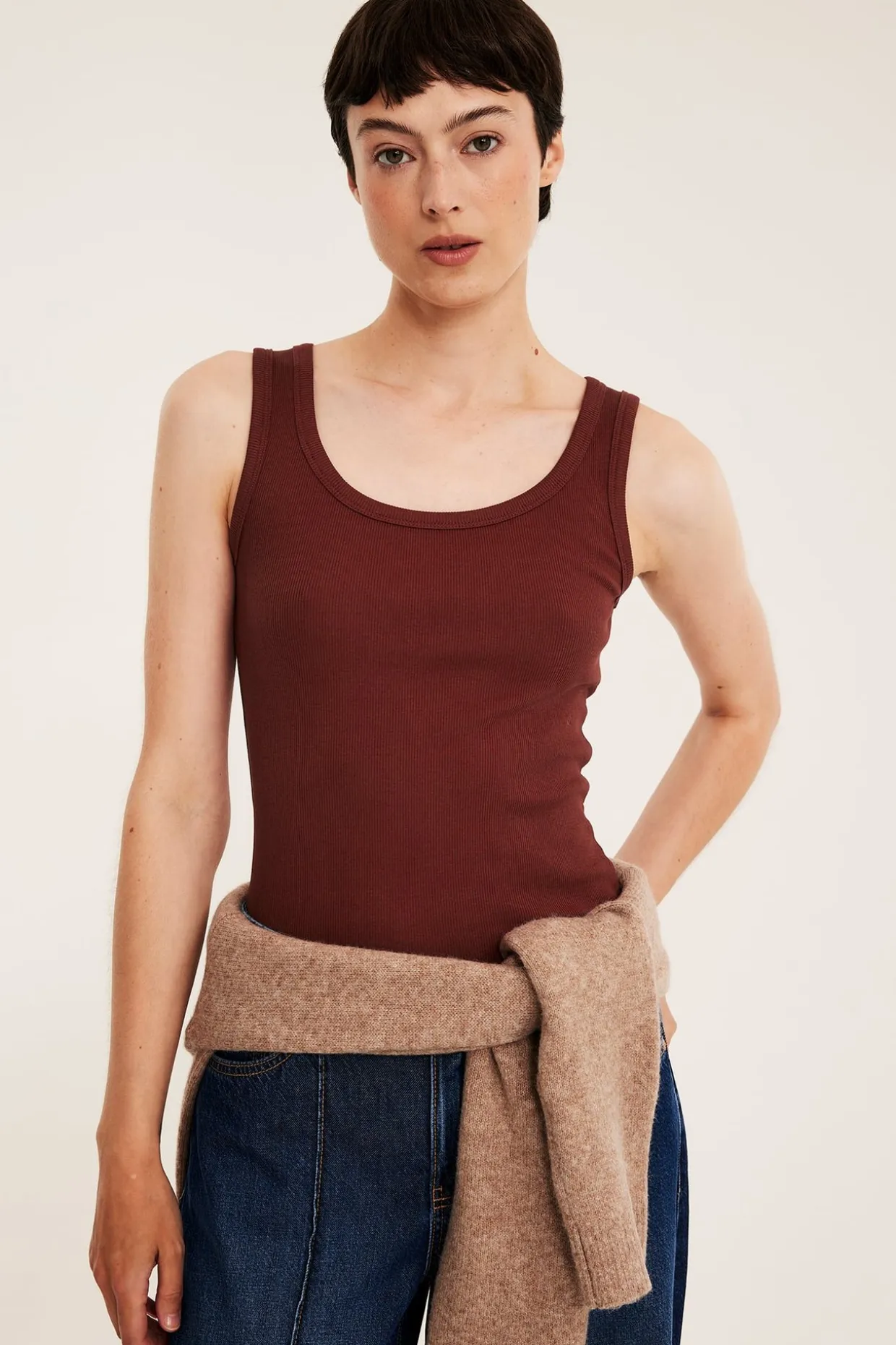 Ribbestrikket singlet