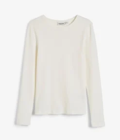 Ribbet topp | Offwhite | Dame | Kappahl