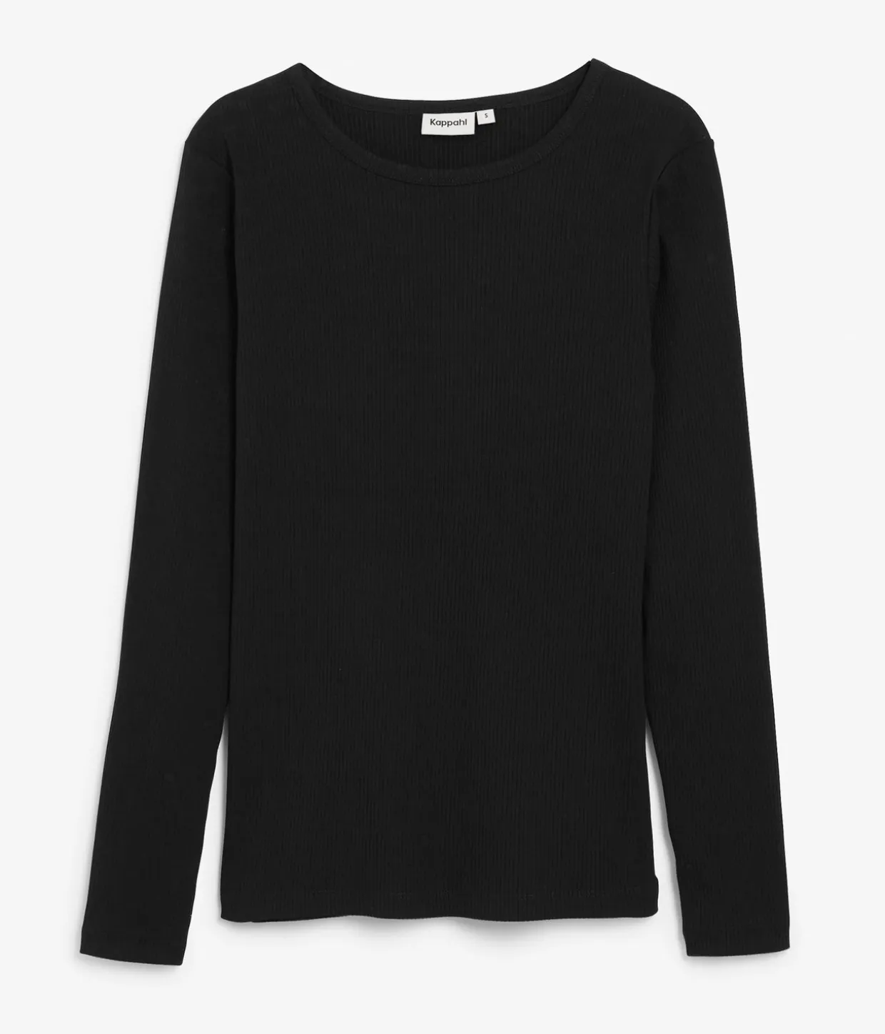 Ribbet topp | Svart | Dame | Kappahl