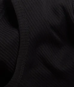 Ribbet topp | Svart | Dame | Kappahl