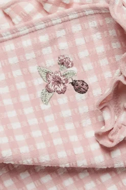 Rutete badedrakt med blomster