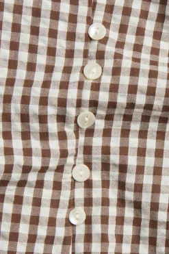Rutete bluse i seersucker