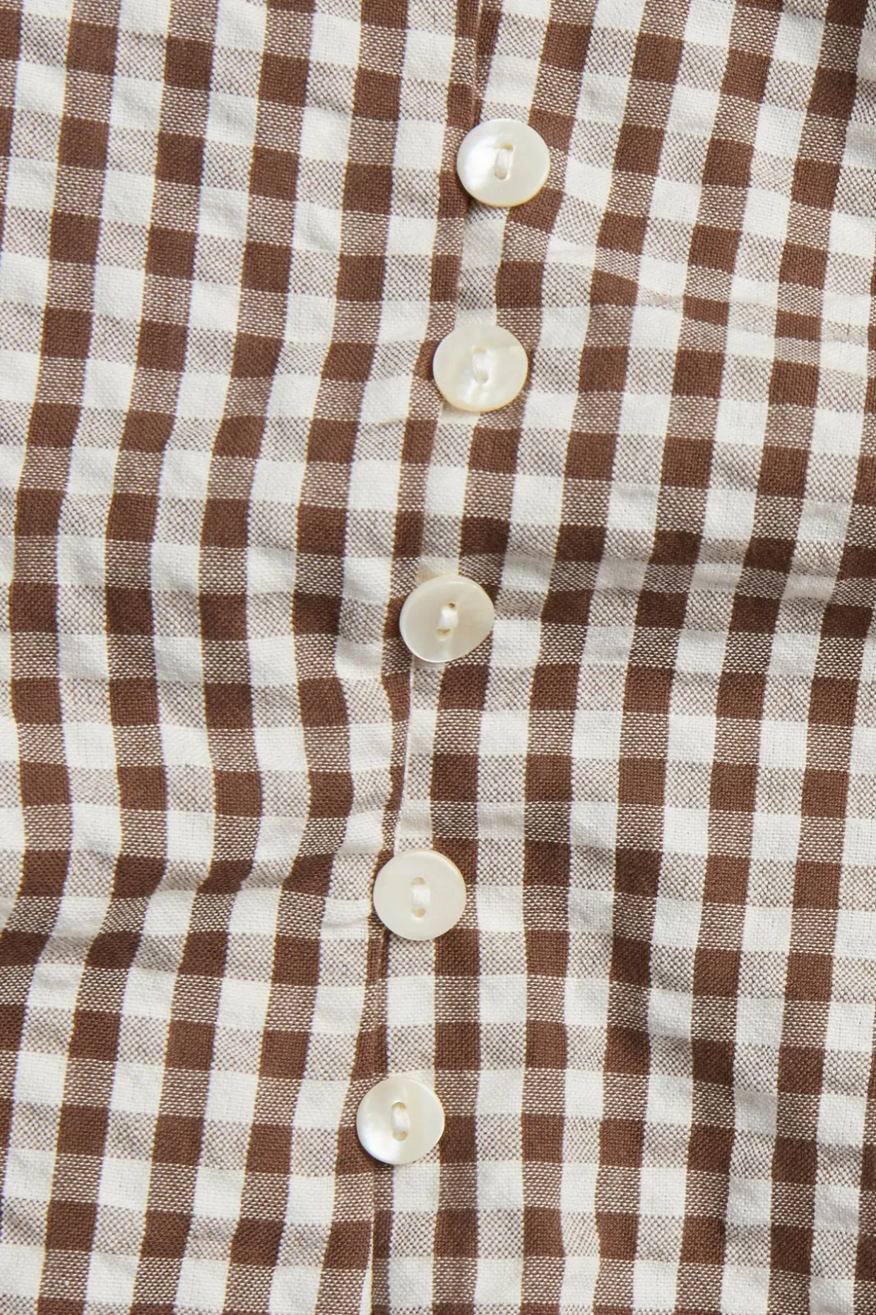 Rutete bluse i seersucker