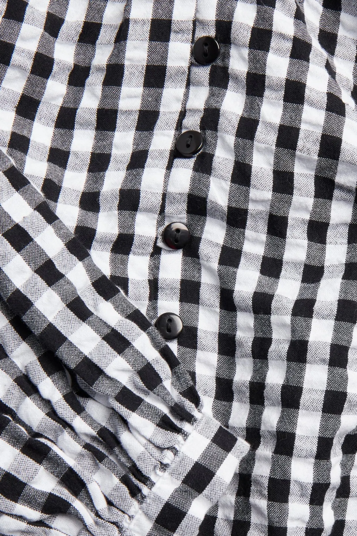 Rutete bluse i seersucker