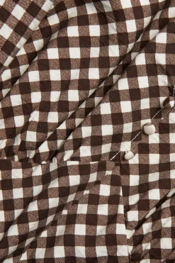 Rutete kjole med knapper