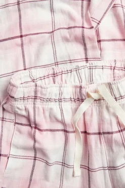 Rutete pyjamasbukse i flanell