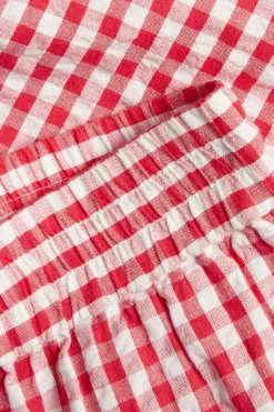 Rutete shorts med snøring