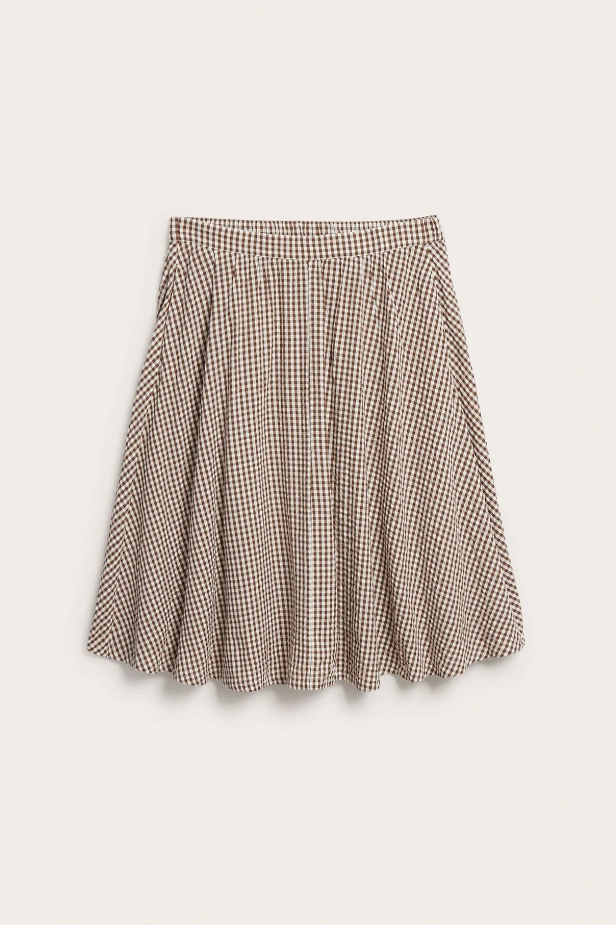 Rutete skjørt i seersucker
